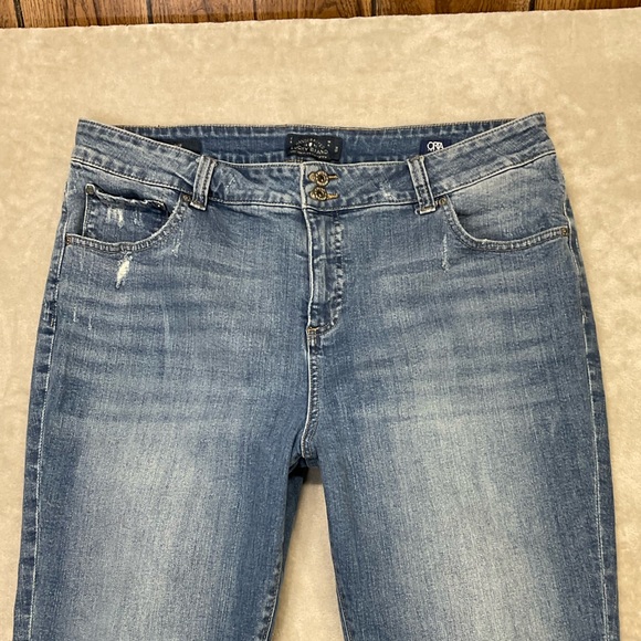 Lucky Brand Emma Crop High Rise Embroidered Denim Jeans Womens Sz 18 - Picture 5 of 12